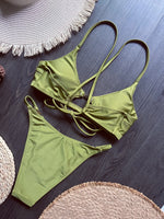 2026 Miyouj Push Up Bikinis New Two Piece Suit Bathsuit Sexy Bikini Sets Hollow Out Swimsuit String Bathwear Low Waist Swimwear