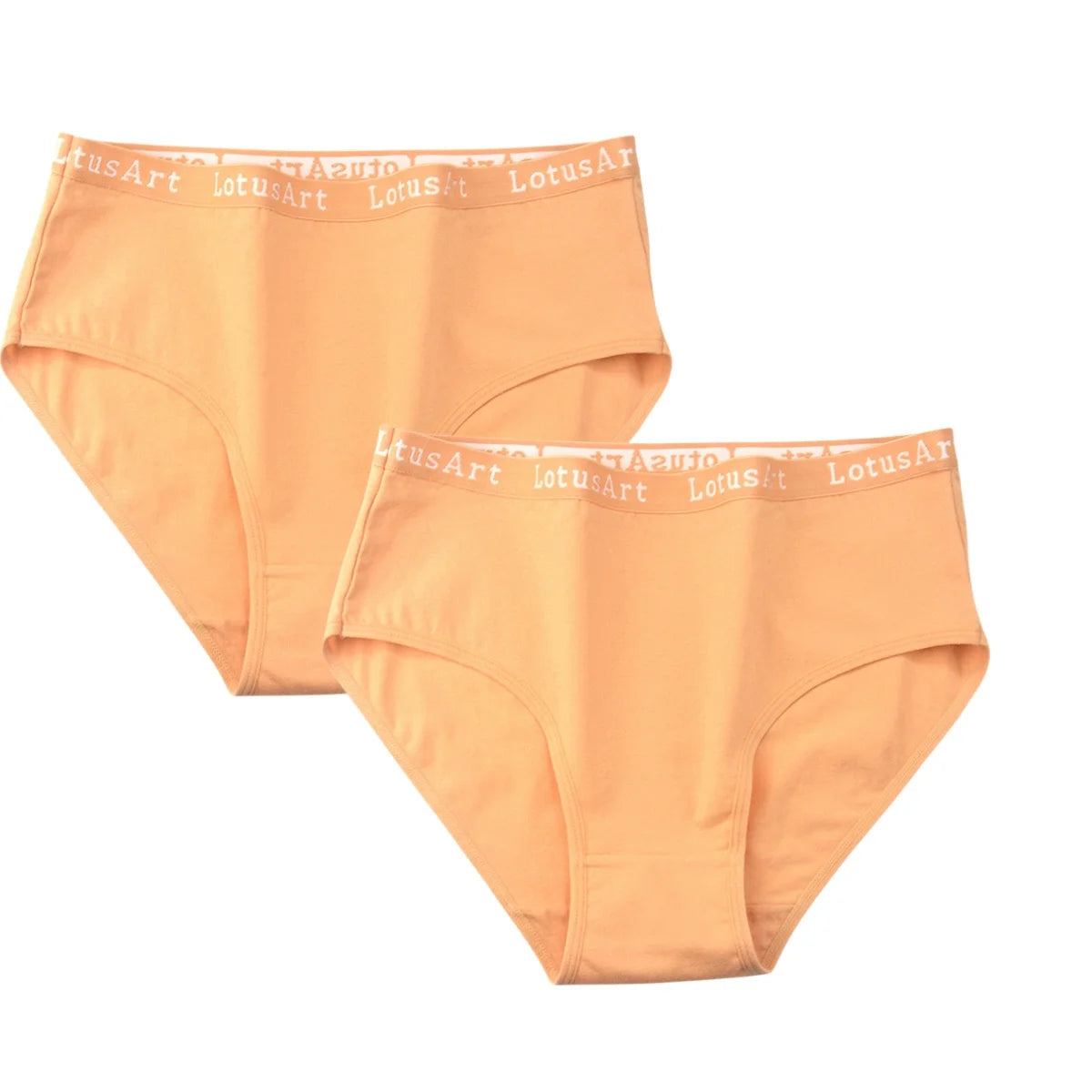 2PCS/Set Cotton Panties Women High Waist Briefs Tummy Control Panty Female Breathable Solid Color Lingerie M-2XL Underpants
