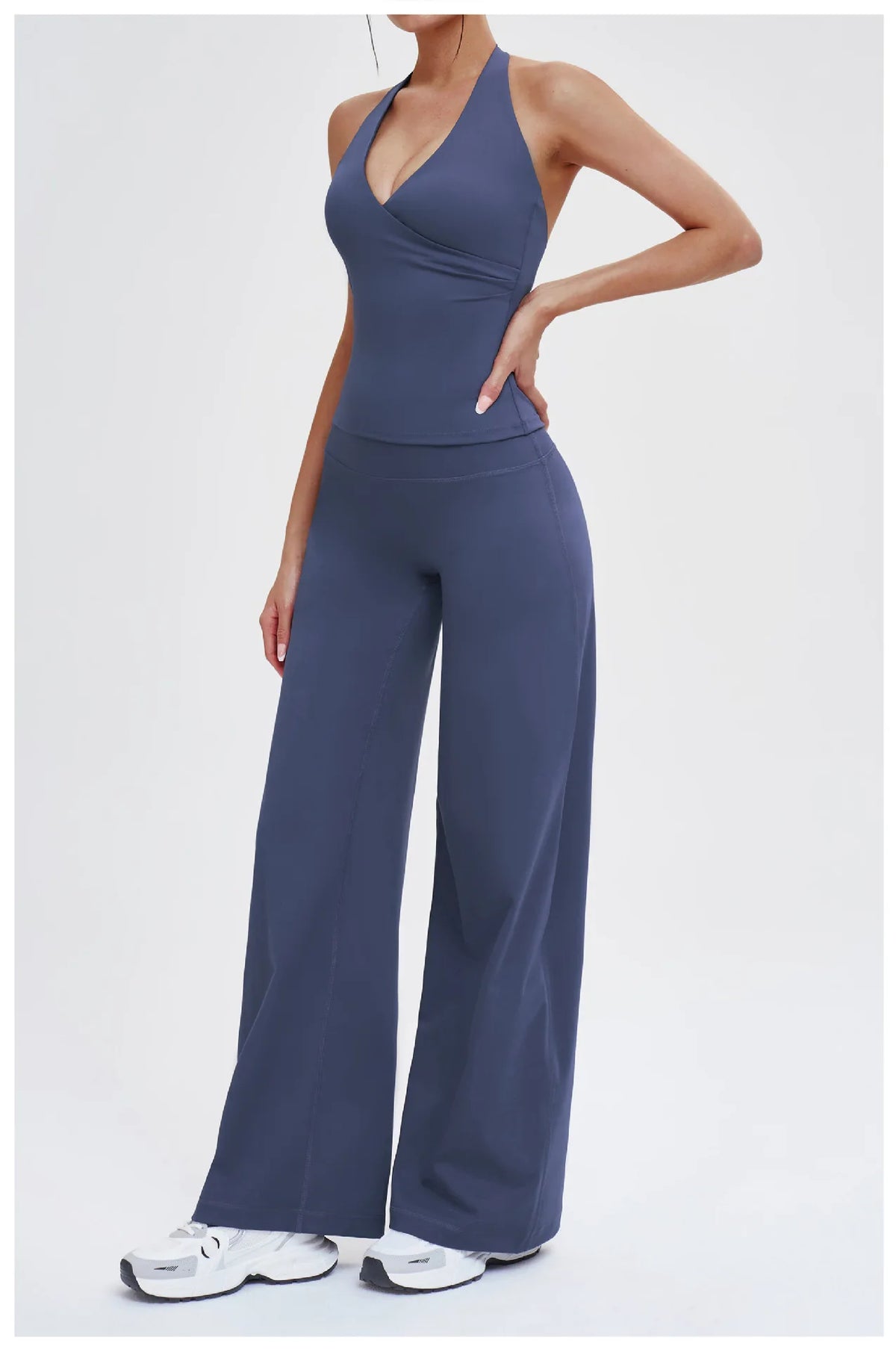 Wide-leg Pants Women Bell-bottoms High Waist Yoga Pants Workout Gym Leggings Naked Feel Pilates Running Cycling Sports Trousers