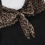 American Hotsweet Y2k Leopard Camisole Women Retro Streetwear E-girl 90s Dark Gothic Sexy Patchwork Lace-up Crop Tank Top Femme