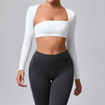 Women's Brushed Long Sleeve Yoga T-shirt Lightweight Quick-Dry Sports Tunic for Outdoor Running, Fitness & Multi-Sport