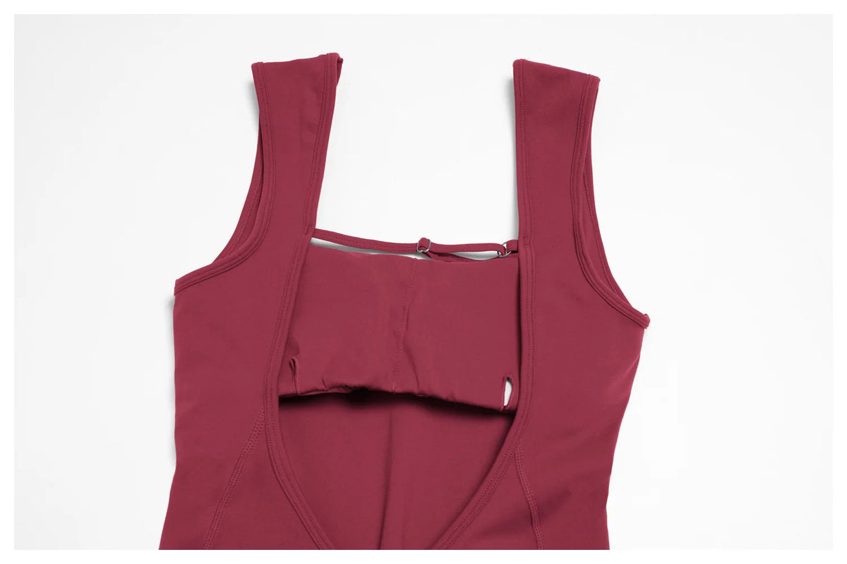 Slimming Yoga Jumpsuits Women Hollow Out Ruffles Backless Sportswear Fitness Back Hip-Lifting Leggings One-Piece Gym Bodysuits