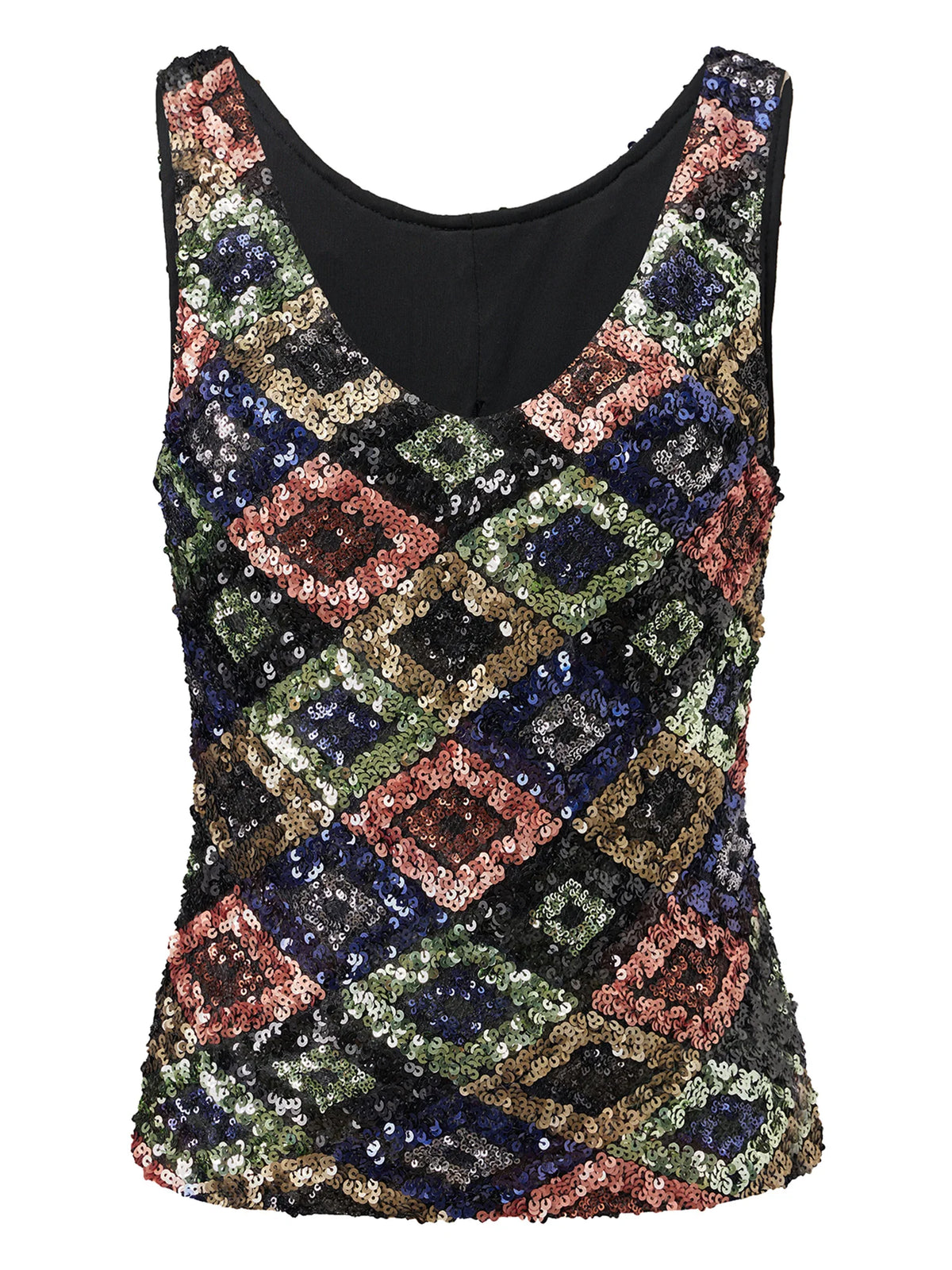 Summer Women Sequin Tank Tops Sparkly Graphic V Neck Vest Fashion Stylish Sleeveless Shirts Casual Office Daily Streetwear