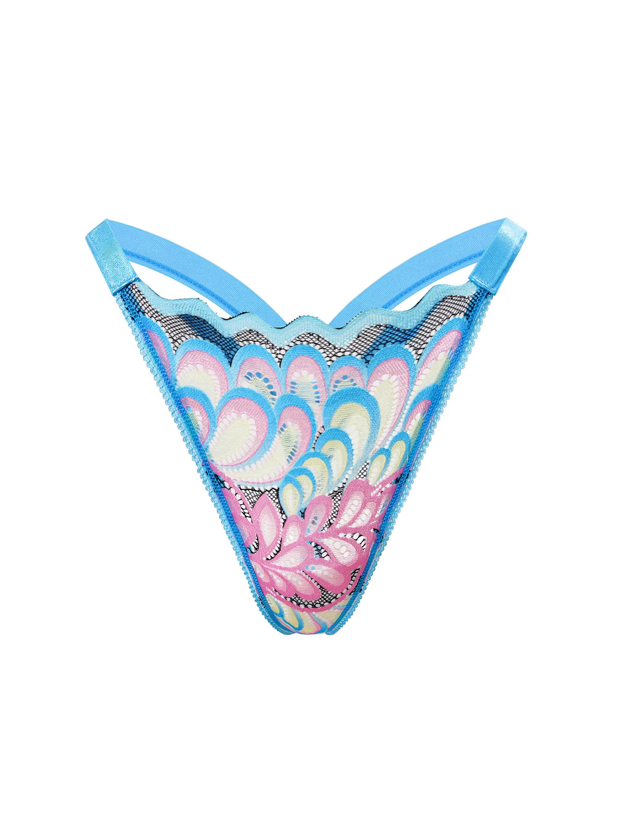 1pc Low Rise Mixed Color Sexy Women G-string Fashion Style Hollow out Elegant Sexy Lingerie Breathable Soft Lady Thong Underwear