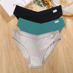 3Pcs/set Cotton Panties Women M-4XL Low Waist Underwear Plus Size Briefs Ladies Comfortable Underpants Female Panties Lingerie