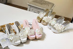 New Summer Flower Decoration Platform Wedges Sandals Women Fashion Silver High Heels Female Summer Gold Shoes Size 34-40