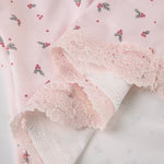 Summer Two-piece Pajamas Set for Women SleepwearFloral Lace Pink Sleeveless Camisoles and Slim Shorts Loungewear