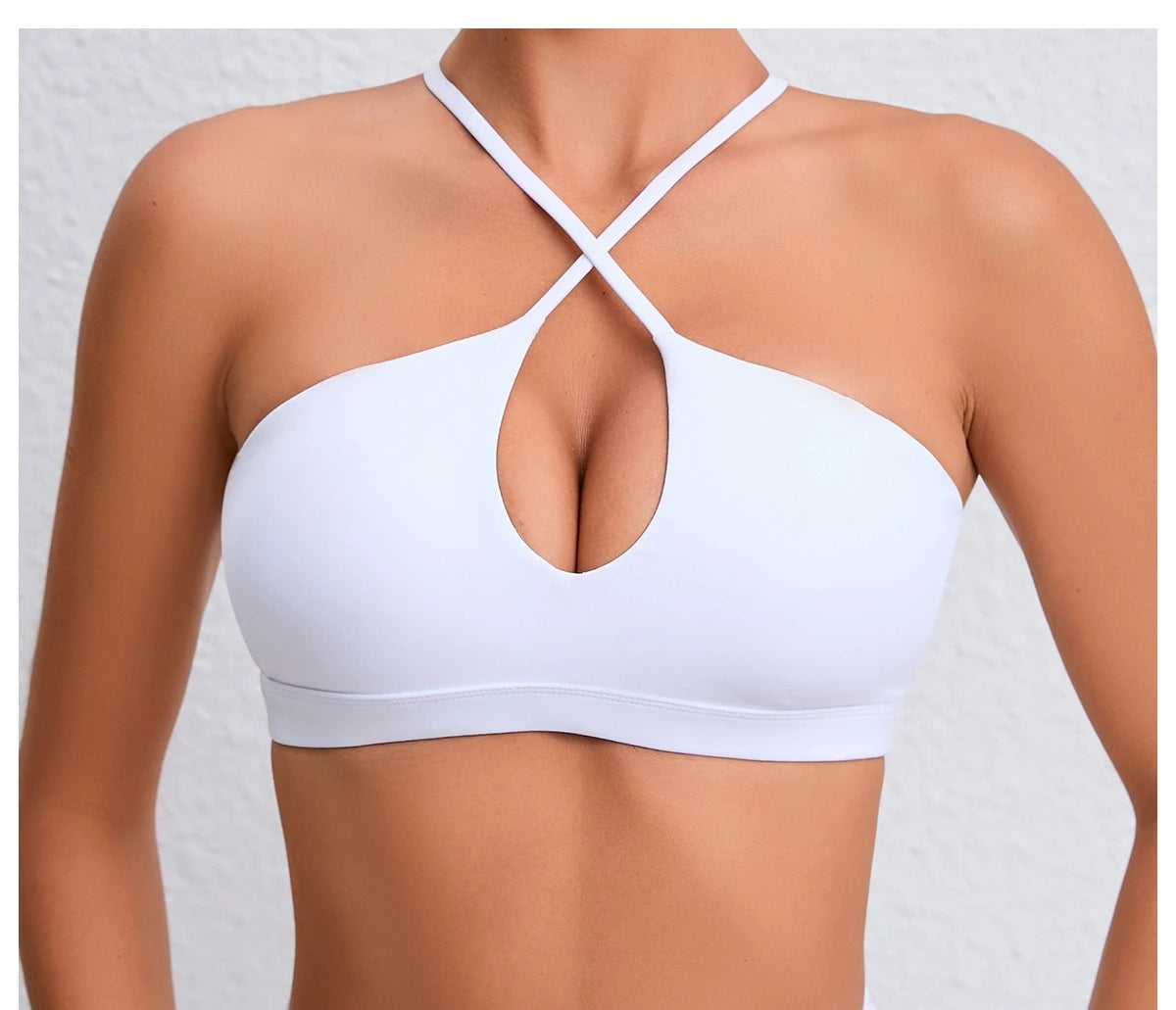 STOUREG Beautiful Back Sports Bra for Women GymYoga Bra Cross Back Running Sports Top Breathable Fitness Paded Sportswear