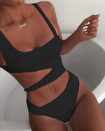 DEKA One Shoulder Swimsuit Women Swimwear Sexy Bikinis Female Biquini Hollowen Swim Suits Cut Out Bodysuit Bathingsuit Beachwear