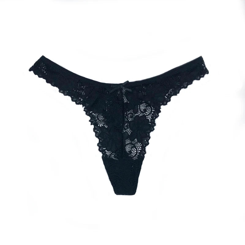 Lace Thong Women Lace Low Waist Panties Sexy Transparent Underwear Ladies Briefs Lingere Panty Underware Womens Lingerie