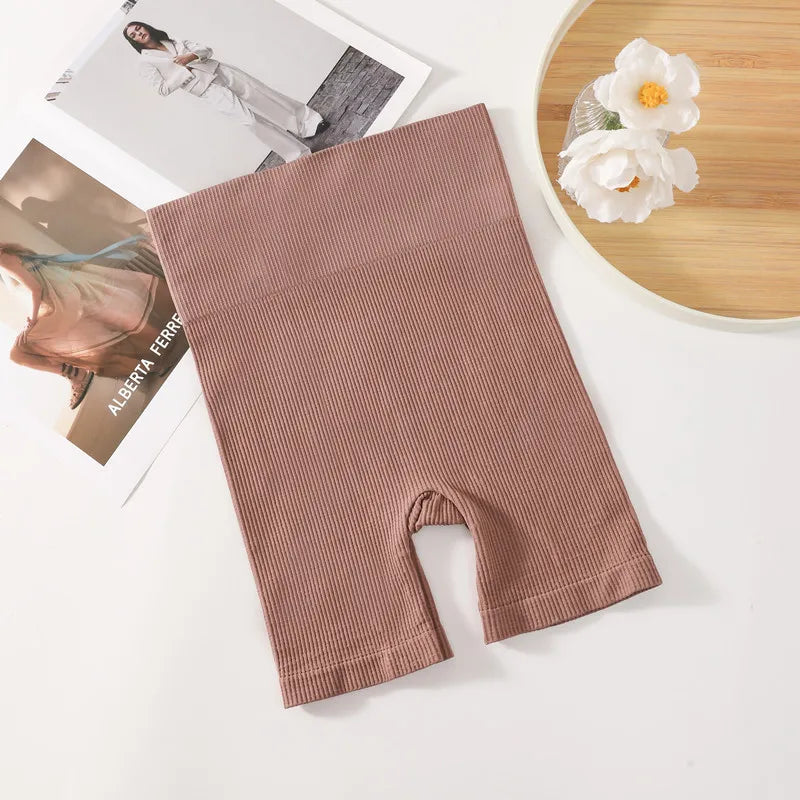 Slimming Tummy Shaperwear Women High Waist Shorts Seamless Underwear Breathable Ribbed Body Shaper Fitness Comfy Shapers