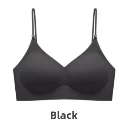 Japan Style Seamless V-Neck Halter Bra Small Bust Petite Straps Open Back Sexy Underwear Women One Piece Comfort Fit Daily Wear