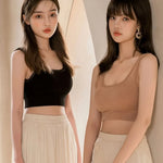 Women Wire Free Bra Removable Pad Bandeau Fixed Wide Lace Trim Strap Rib Tube Top Everyday Layering Intimates