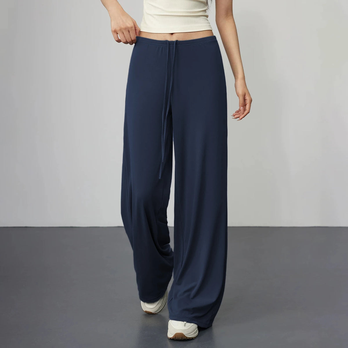 High Waist Wide-Leg Yoga Joggers for Women, Female Casual Tracksuit Bottoms, Straight Outdoor Baggy Sweatpants