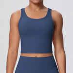 Women's Yoga Vest Shockproof Fixed Cup Beauty Back Yoga Top Outdoor Sports Running Fitness Vest