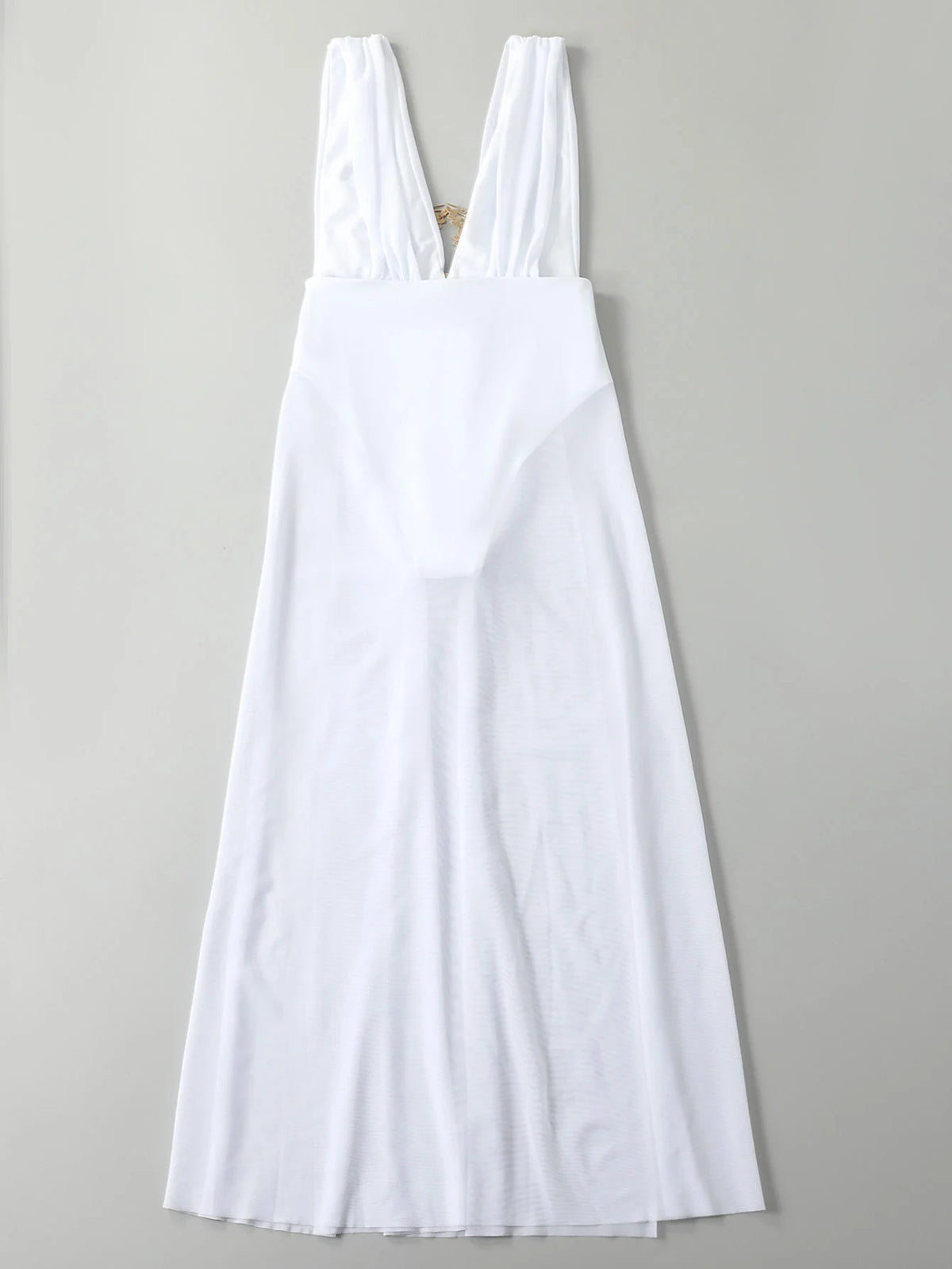 Sexy White Dress One Piece Swimsuit 2026 Women Embroidery Floral Designer High Waist Swimwear Vintage Beach Bathing Suit Bikini