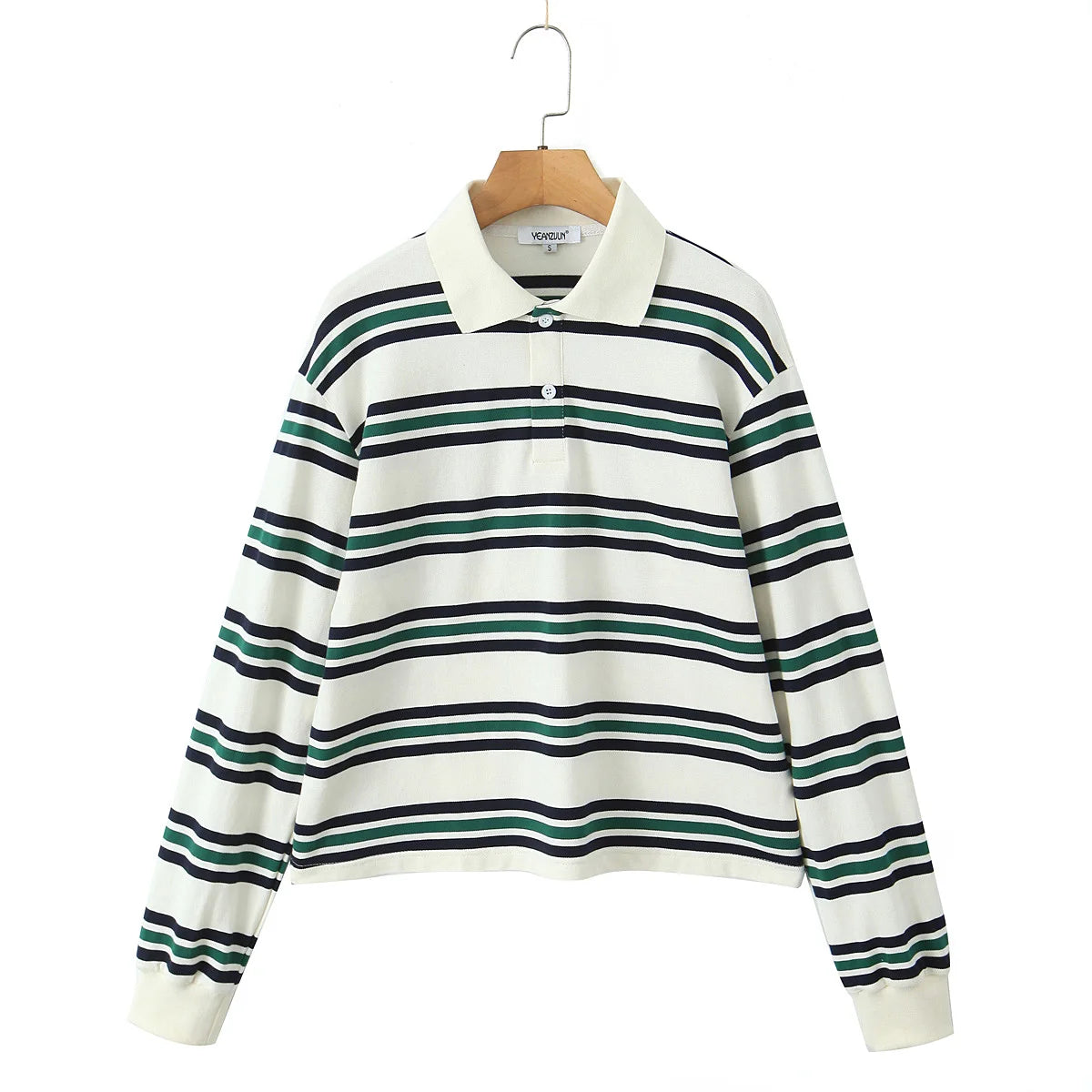 Foridol Burgundy Striped Casual Women T-shirt Summer Loose Polo Shirts Buttons New Female Tops Blouse White Tops Spring Shirt