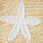 Women Slim Fit Stylish Decorative Starfish Ribbed Elastic Mid Rise Shorts Spring/Summer Holiday Beach Casual Knit Shorts