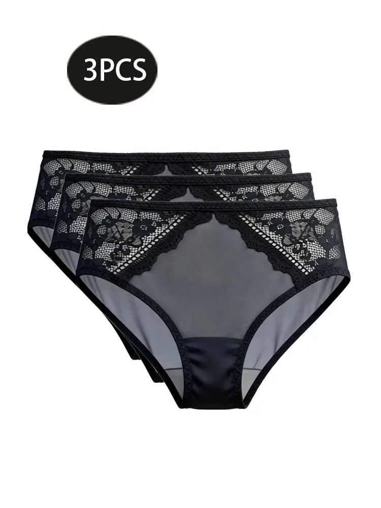 Sexy Underwear, Ultra-Thin Breathable Hollow Lace Underwear, Pure Cotton Crotch, Low-Waist Butt-Lifting Women's Briefs
