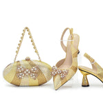 Doershow Lastest Italian Design Fashion Style Ladies Shoes with Matching Bag Set 2026 Nigerian Shoes and Bag Set! HO1-1
