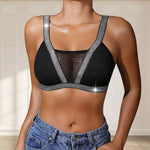 1pcs Fashion New Style Bras Silver Satin Women's Underwear Wire-Free Padless Bras Elegant Lady Bra Comfortable Sexy Lingerie