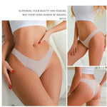 3PCS Seamless Brazilian Panties Ultra-thin Maillard panties Women Ice Silk Underwear Sexy Panty Low Waist G-string Female Solid