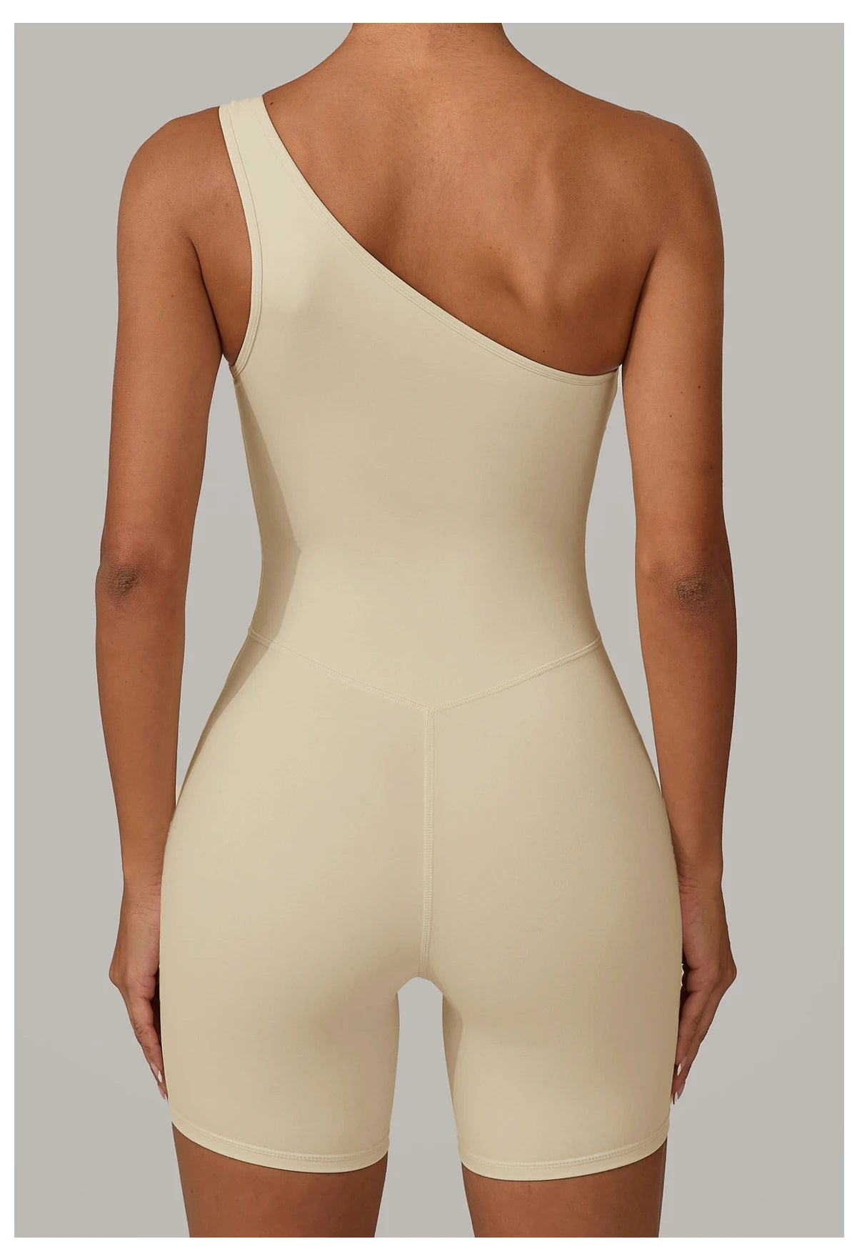 One Shoulder Women Sports Jumpsuit Sleeveless Yoga Rompers Backless Sportswear Women Workout One Piece Bodysuits Female