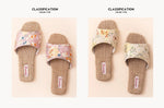 Breathable Indoor Linen Slippers For Women Men Home Floor Shoes Chinese Style Emrobidery Anti-slip Couples House Bedroom Slides