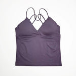 NCLAGEN Vision Twist Front Longline Top Gym Yoga Tops Women Quick Dry Thin Strap High Elastic Workout Vest Push-up Fitness Tank