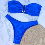 Sexy U Shaped Bandeau Bikinis Sets Mujer Strapless Swimwear Women Gold Swimsuit Bathing Suit Biquinis Brazilian Bikini Swim 2026