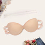 Beauwear Push Up Bras Half Cup Bra With Transparent Silicone Shoulder Strap Beauty Back Strapless Party Bra XS S M L XL-B16
