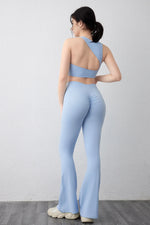 DIAS FIT JOY Peach flared pants for women's yoga high waisted and hip lifting tight pants wide leg fitness pants quick drying