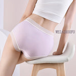 Plus Size M-3XL Underpants Summer One-piece Underwear Ice Silk Seamless Women's Panties Sexy High Waist Breathable Thin Briefs