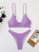 Sexy Extreme Micro Bikini Set 2024 Women White Black Wave V Neck Push Up Thong Swimsuit Beach Bathing Suit Two Piece Swimwear