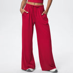 Women's Seamless Yoga Pants Sports Fitness Gym High Waist Hip Lifting Training Straight Leg Pants Running Workout Pants