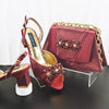 doershow African fashion Italian Shoes And Bag Sets For Evening Party With Stones gold Italian Handbags Match Bags! HM1-1