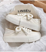 Women's Shoes WhiteNew Canvas Shoes Breathable Comfortable Platform Outdoor Casual Sports Shoes Zapatillas De Mujer