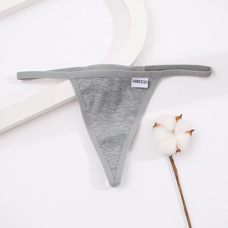 3Pcs/set Cotton Thongs M-XL Sexy Bikini Panties Women T-Back Underpants Girls Low Waist G-string Underwear Female Lingerie 2022