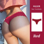 Women's Ultra Thin Quick Drying Thongs Comfortable Striped Edge T-back Ice Silk Lady G-string Sexy Low-Waist Female T-pants