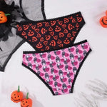 Halloween New Style Women's Briefs Lace Sexy Low-Waisted Seamless Invisible Girl's Underwear Soft Breathable Panties For Party