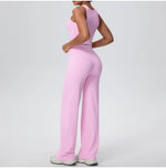2PCS Yoga Set Women Tracksuit Nude Feeling Workout Sets Gym Clothes Push Up Fitness Running Sportswear Sport Straight tank suit
