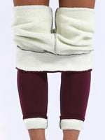 Women Velvet Leggings Autumn Winter Warm Fleece Tights Velvet Solid Color Prevent Cold Leggings Stretch Leggings