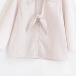 Women's Fashion Casual Bow Striped Shirt Striped Double Bow Tie Neck Button Down Blouse Sleeve Casual Shirt For Daily Wear WON6