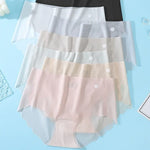 4Pcs/Set Sexy Women Panties Quick Drying Thin Briefs Seamless Underwear Summer Underpants Low Rise invisible Panties