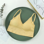 Women Tube Top Seamless Bra Crop Top Solid Color Sports Sexy Lingerie Active Bra Tops Underwear With Removable Pads