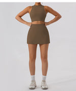 2025 Tennis Skirts Shorts Women Solid Sports Gym High Waist Yoga Fitness Shorts Slim Fit Breathable Running Fitness Mini Skirt