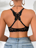 Women's sexy bras Front Buckle Push up bra Removable Back-beautifying lace butterfly pattern Fashionable & Comfortable bra