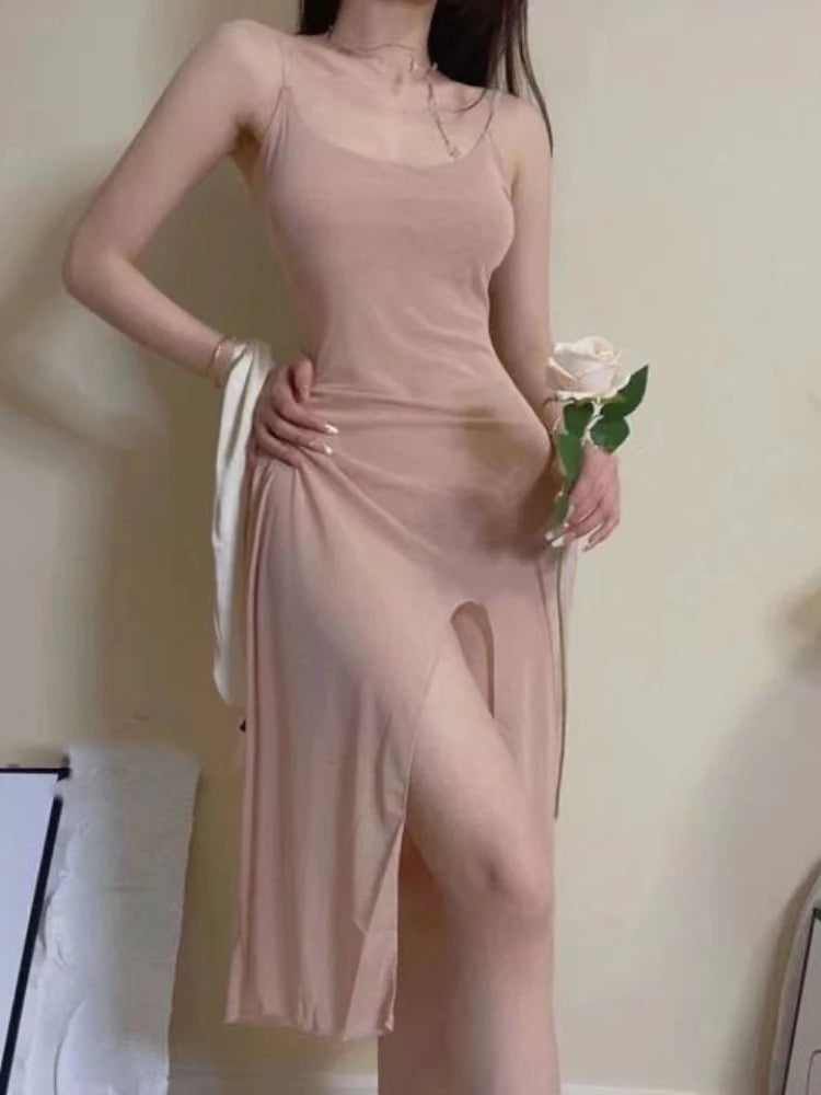 Ladies Sexy Lace Pajamas Evening Dress Sexy Lingerie Transparent Mesh Robe Underwear Solid Color Lace Bathrobe Dress Sex Clothes