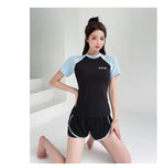 Swimsuit Women's Plus Size Two-piece Split Style Sports Style Conservative Slimming Hot Spring Ins Style Full Body Professional