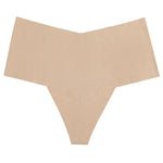 Ice Silk Women Panties Sexy Thong Briefs Yoga Seamless G String Quick Drying Underwear Simple Mid Waist Traceless Thin Sports
